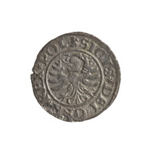 Gdansk szelag, Sigismund I the Old (King of Poland; 1506–1548). Silver coin (1530). Obverse: Eagle
