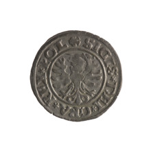 Gdansk szelag, Sigismund I the Old (King of Poland; 1506–1548). Polish coin, 1530. Obverse: Eagle