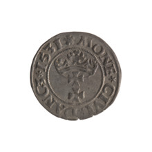 Gdansk szelag, Sigismund I the Old (King of Poland; 1506–1548). Polish coin (1531). Obverse: Eagle