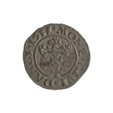 Gdansk szelag, Sigismund I the Old (King of Poland; 1506–1548), Polish coin, eagle (coat of arms),