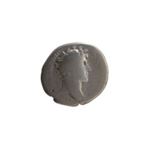 Denarius of Marcus Aurelius (121–180; Roman emperor 161–180), ca. 140–144. Obverse: Head of young