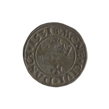 Gdansk szelag, Sigismund I the Old (King of Poland; 1506–1548). Polish coin (1531). Obverse: Eagle