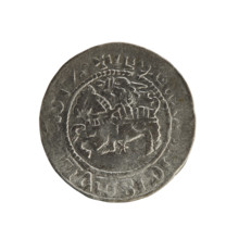 Lithuanian half-grosz, Sigismund I the Old (king of Poland; 1506–1548). Polish coin (Jagiellon