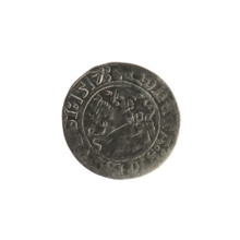 Lithuanian half-grosz, Sigismund I the Old (King of Poland; 1506–1548). Obverse: Pogon (Lithuanian