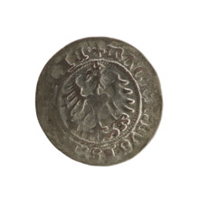 Lithuanian half-grosz, Sigismund I the Old (king of Poland; 1506–1548). Obverse: Pursuer