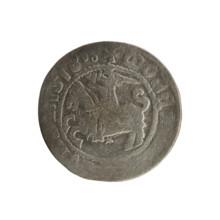 Lithuanian half-grosz, Sigismund I the Old (King of Poland; 1506–1548). Polish coin (Jagiellon
