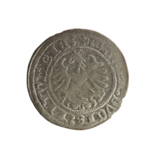 Lithuanian half-grosz, Sigismund I the Old (king of Poland; 1506–1548). Obverse: Pursuer