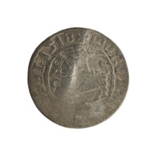Lithuanian half-grosz, Sigismund I the Old (king of Poland; 1506–1548). Polish coin of the