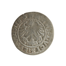 Lithuanian half-grosz, Sigismund I the Old (king of Poland; 1506–1548). Polish coin (Jagiellon