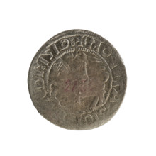 Lithuanian half-grosz, Sigismund I the Old (king of Poland; 1506–1548). R8 (rarity). Polish coin