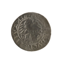 Lithuanian half-grosz, Sigismund I the Old (king of Poland; 1506–1548). R8 (rarity). Polish coin