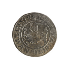 Lithuanian half-grosz, Sigismund I the Old (king of Poland; 1506–1548). R8 (rarity). Polish