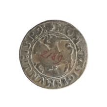 Lithuanian half-grosz, Sigismund I the Old (king of Poland; 1506–1548). R8 (rarity). Polish coin