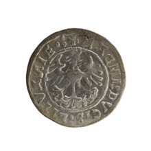 Lithuanian half-grosz, Sigismund I the Old (king of Poland; 1506–1548). R8 (rarity). Polish coin of