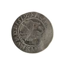 Lithuanian half-grosz, Sigismund I the Old (king of Poland; 1506–1548). Polish coin (Jagiellon