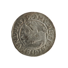 Lithuanian half-grosz, Sigismund I the Old (king of Poland; 1506–1548). Obverse: Pursuer (Pogonia)