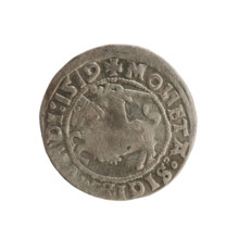 Lithuanian half-grosz, Sigismund I the Old (king of Poland, 1506–1548). Coin (1519). Obverse: