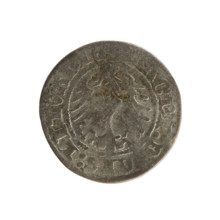 Lithuanian half-grosz, Sigismund I the Old (King of Poland; 1506–1548). Silver coin (half-grosz),