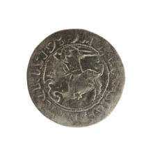 Lithuanian half-grosz, Sigismund I the Old (King of Poland; 1506–1548). Polish coin (Jagiellon
