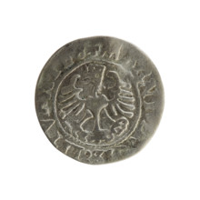 Lithuanian half-grosz, Sigismund I the Old (King of Poland; 1506–1548). Coin (Polish, Grand Duchy