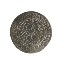 Lithuanian half-grosz of Sigismund I the Old (reigned 1506–1548). Obverse: Pogon (Lithuanian