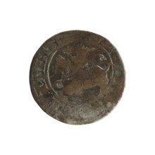Lithuanian half-grosz, Sigismund I the Old (King of Poland; 1506–1548). Silver coin (half-grosz).