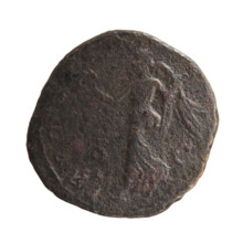Sestertius, Marcus Aurelius (121–180; Roman emperor 161–180), issuer. Obverse: Head of Marcus