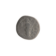 Denarius of Marcus Aurelius (121–180; Roman emperor 161–180). Obverse: Head of Marcus Aurelius with