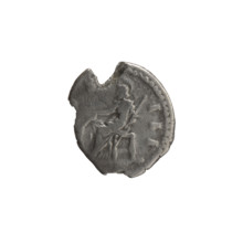 Denarius (with a hole), Marcus Aurelius (121–180; Roman emperor 161–180), issuer; Head of Marcus