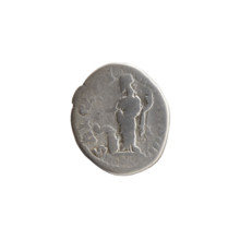 Denarius, Marcus Aurelius (121–180; Roman emperor 161–180), issued 169–170. Obverse: head of Marcus