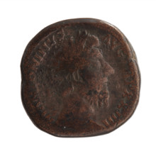 Sestertius of Marcus Aurelius (121–180; Roman emperor 161–180), issuer Marcus Aurelius. Obverse: