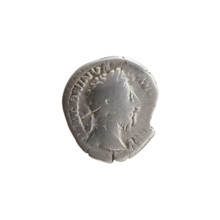 Denarius, Marcus Aurelius (121–180; Roman emperor 161–180), 170–171. Obverse: Head of Marcus