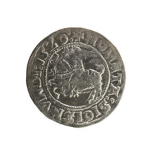 Lithuanian half-grosz, Sigismund I the Old (king of Poland; 1506–1548). Polish coin (Jagiellon
