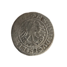 Lithuanian half-grosz, Sigismund I the Old (King of Poland; 1506–1548). Obverse: Pogon (Lithuanian