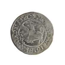 Lithuanian half-grosz, Sigismund I the Old (king of Poland; 1506–1548). Silver coin (half-grosz),