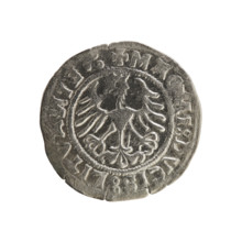 Lithuanian half-grosz, Sigismund I the Old (king of Poland; 1506–1548). Silver coin (half-grosz),