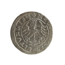 Lithuanian half-grosz, Sigismund I the Old (king of Poland; 1506–1548). R8 (rarity). Polish coin