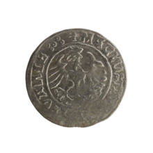 Lithuanian half-grosz, Sigismund I the Old (king of Poland; 1506–1548). Silver coin (half-grosz),
