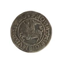Lithuanian half-grosz, Sigismund I the Old (king of Poland; 1506–1548). Polish coin (Jagiellon