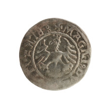Lithuanian half-grosz, Sigismund I the Old (king of Poland; 1506–1548). Silver coin (half-grosz),