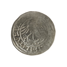 Lithuanian half-grosz, Sigismund I the Old (King of Poland; 1506–1548). Silver coin (half-grosz),