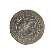 Lithuanian half-grosz, Sigismund I the Old (king of Poland; 1506–1548). Polish coin (Jagiellon