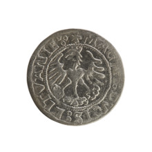 Lithuanian half-grosz, Sigismund I the Old (king of Poland; 1506–1548), 1521. Obverse: Pogon