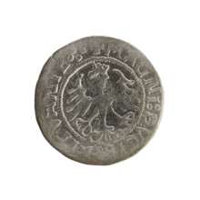 Lithuanian half-grosz, Sigismund I the Old (king of Poland; 1506–1548). Silver coin (half-grosz),