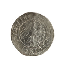 Lithuanian half-grosz, Sigismund I the Old (King of Poland; 1506–1548). Polish coin (Jagiellon