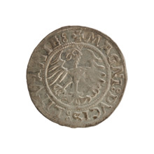 Lithuanian half-grosz of Sigismund I the Old (reigned as king of Poland 1506–1548), 1521. Silver