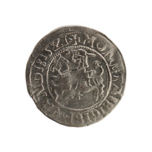 Half-grosz (1521) of Sigismund I the Old (king of Poland, 1506–1548). Obverse: Pogon (Lithuanian