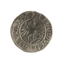 Lithuanian half-grosz, Sigismund I the Old (king of Poland; 1506–1548), 1521. Silver coin