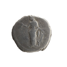 Denarius depicting Faustina the Younger (ca. 130–176; Roman empress 161–176; Augusta 147–161).