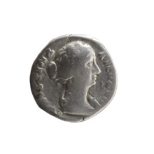 Denarius of Faustina the Younger (ca. 130–176; Roman empress 161–176; Augusta 147–161). Obverse: